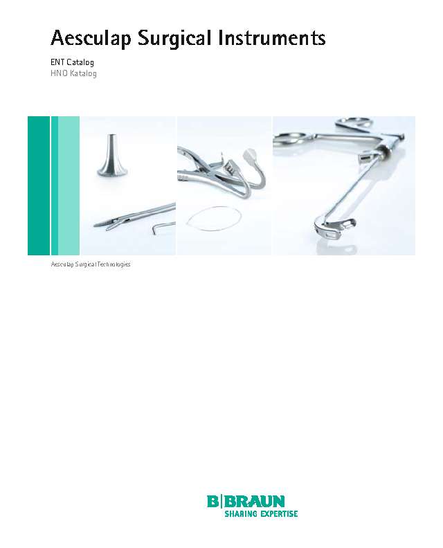AESCULAP chirurgische Instrumente HNO Katalog