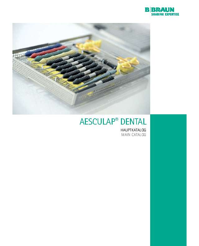 AESCULAP chirurgische Instrumente DENTAL Katalog