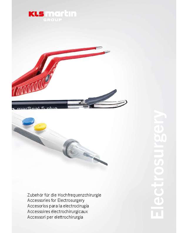 KLS Martin Elektromedizin HF-Chirurgie Zubehör Gesamtkatalog