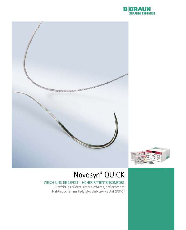 BBRAUN Wundversorgung Nahtmaterial Novosyn® QUICK