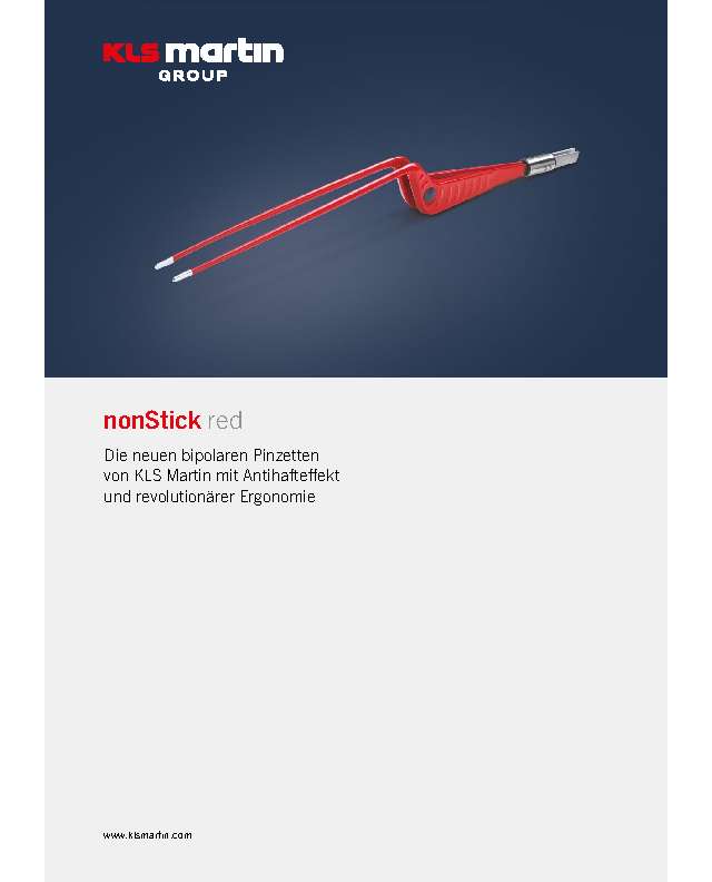 KLS Martin Elektromedizin HF-Chirurgie nonStickred Antihaft-Bipolarpinzetten