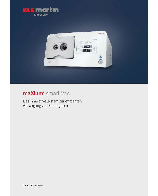 KLS Martin Elektromedizin HF-Geräte maxium smartVac Rauchgasabsaugung