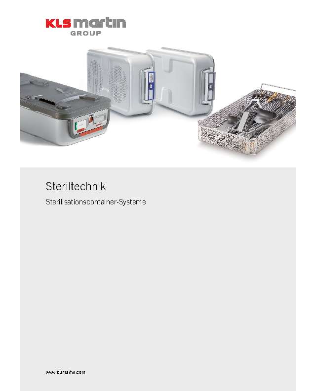KLS Martin Steriltechnik marSafe® und marSafe® plus Sterilsysteme Infomationsbroschüre