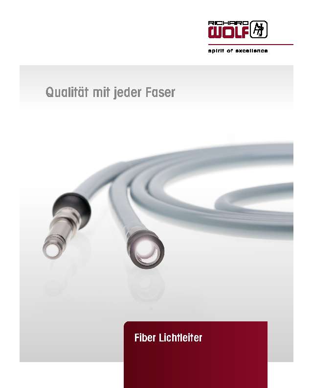 Richard Wolf Fiber Lichtleiter Gesamtkatalog