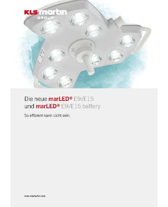 KLS Martin Lichttechnik marLED E9iE15 mobiles OP-Leuchten-System mit und ohne Akku