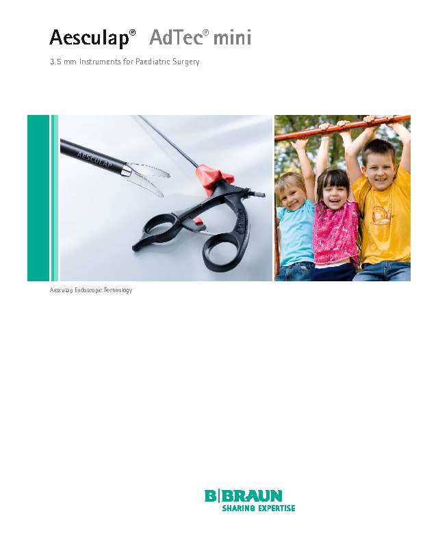 AESCULAP Endoskopie 3,5 mm minimal invasive Kinderchirurgie Gesamtkatalog
