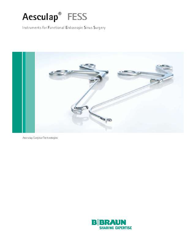 AESCULAP Endoskopie FESS Funcional Endoscopic Sinus Surgery