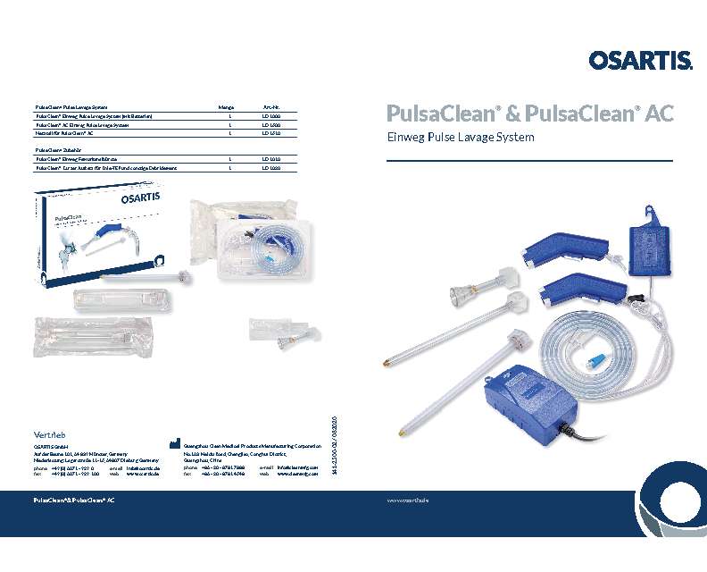 Einweg Pulse Lavage System